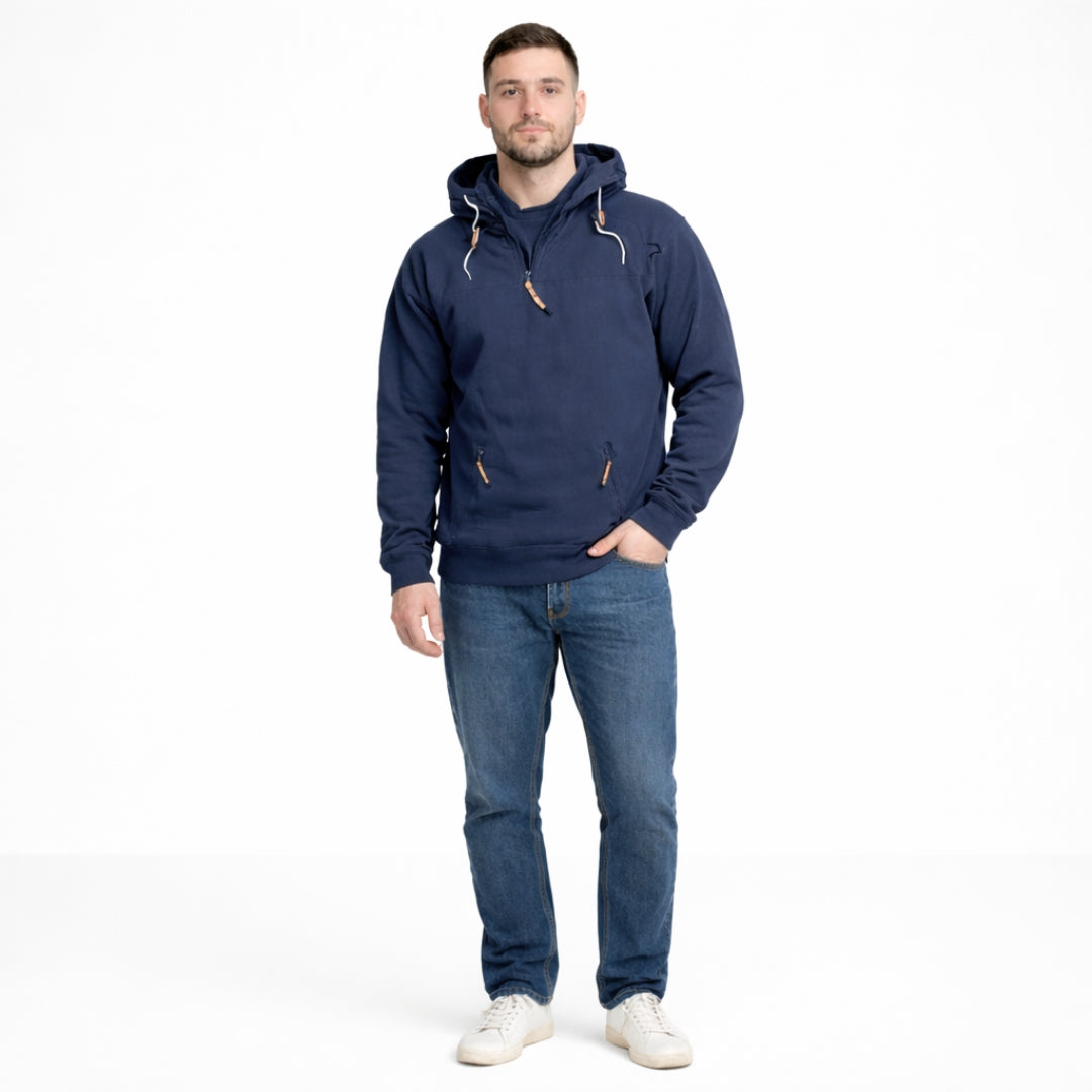 ENZO Geometric Polyester Hoodie