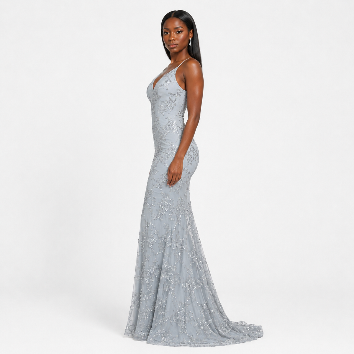 ESMERALDA Backless Smooth Maxi Dress