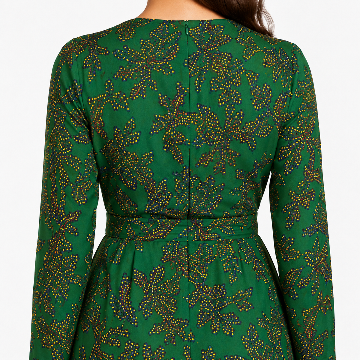 ESMERALDA Square-Neck A-Line Mini Dress