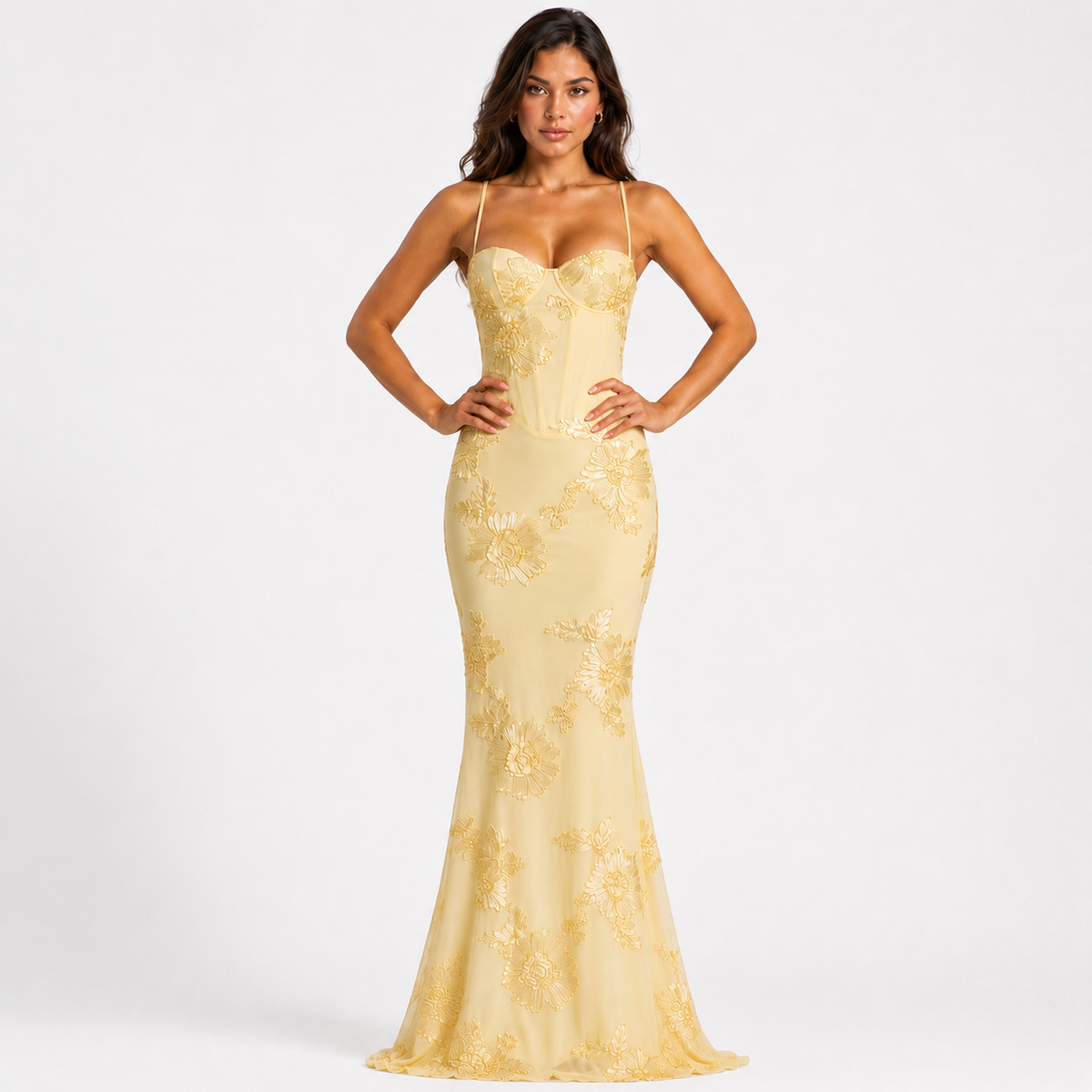 FLORENCIA Strapless Backless Maxi Dress