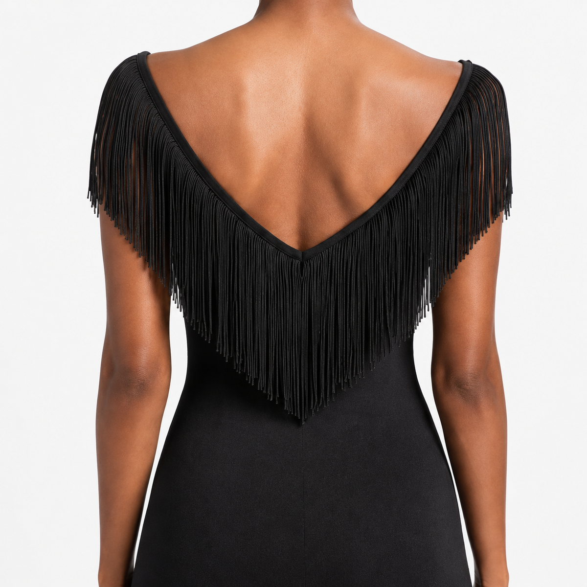 ISELMDA Tassel Smooth Midi Dress