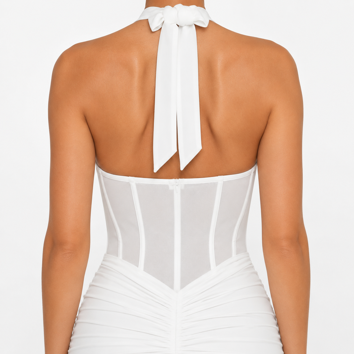 LORELEI Backless Halter Maxi Dress