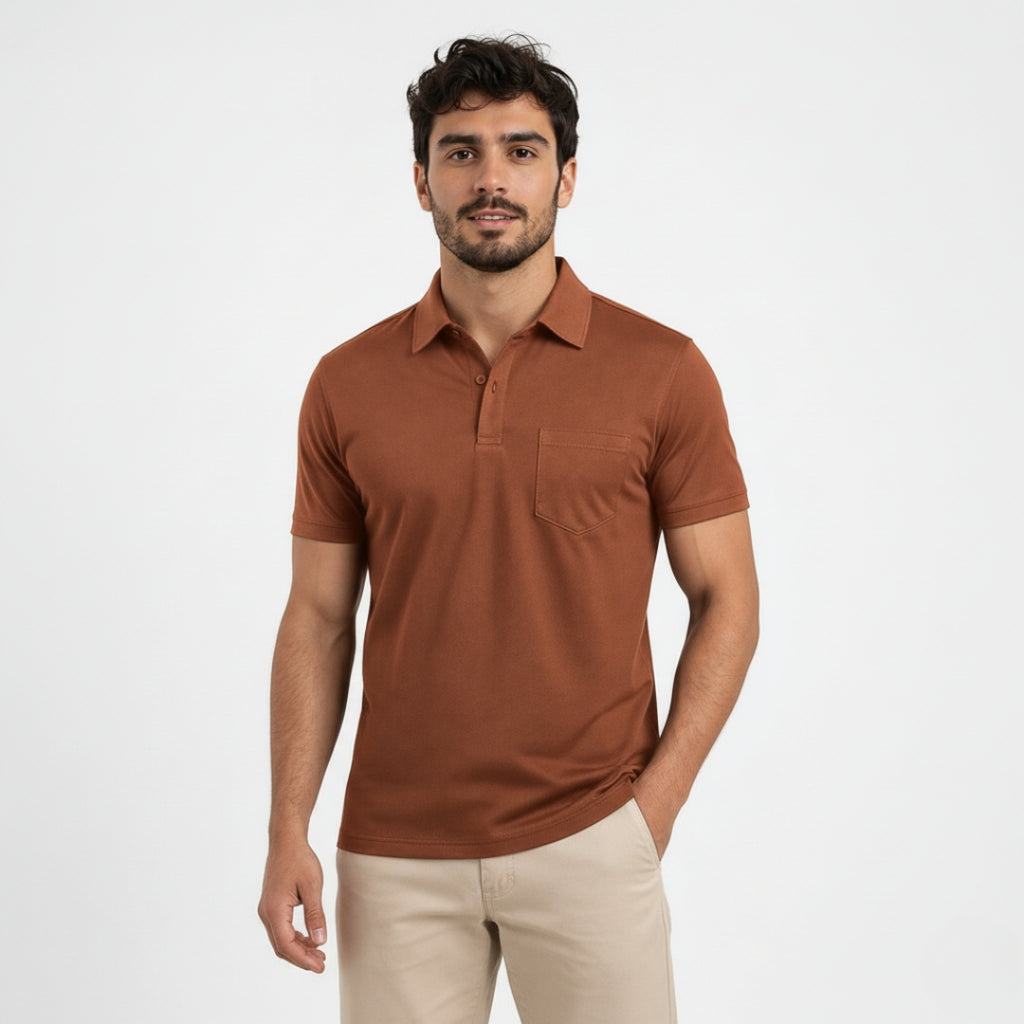 LUCAS Contrast Color Regular Fit Polo