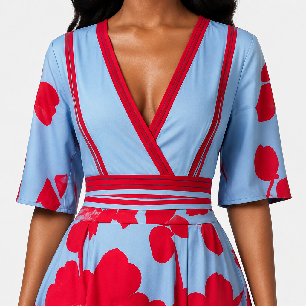 LUCINDA V-Neck Fluid Maxi Dress