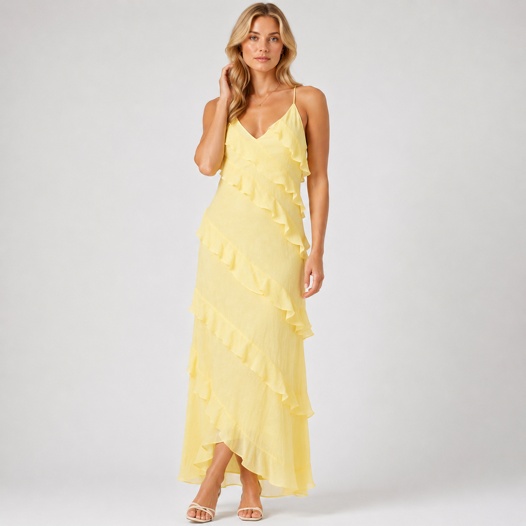 LYSANDRA Halter Lightweight Maxi Dress