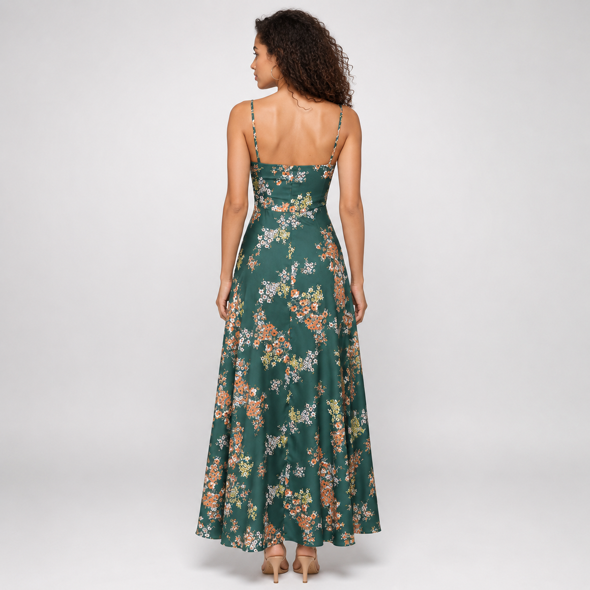 MADISSA Printed A-Line Midi Dress