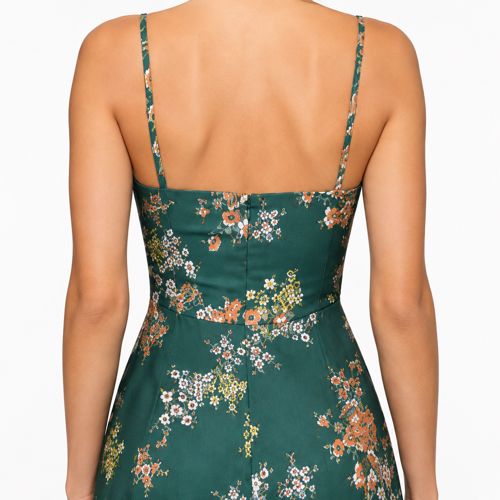 MADISSA Printed A-Line Midi Dress