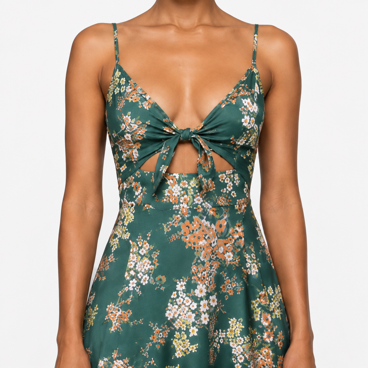 MADISSA Printed A-Line Midi Dress