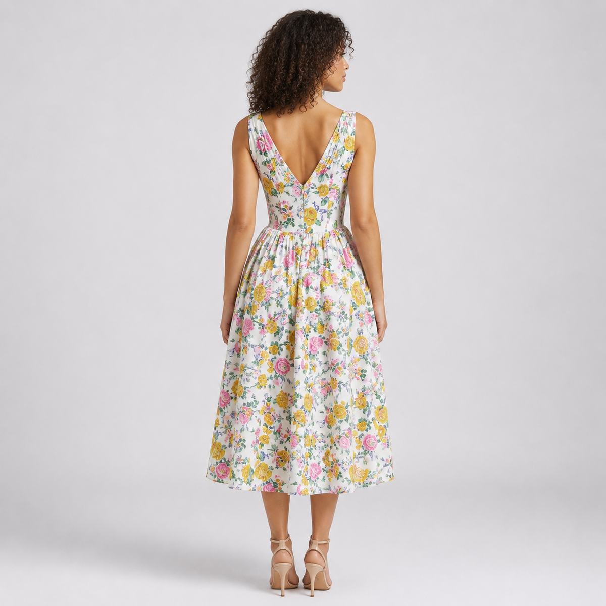 MARCELINE V-Neck Floral Mini Dress