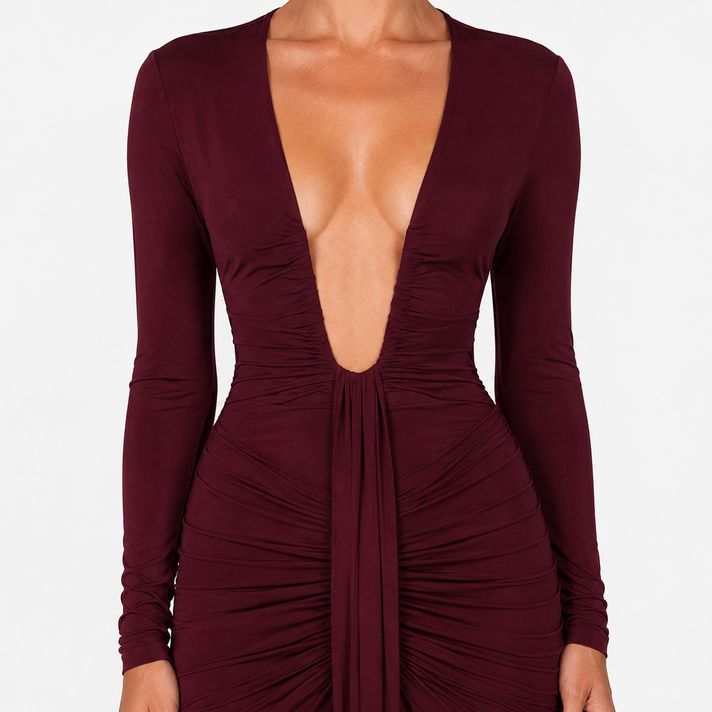 MARGOT Backless Embroidered Mini Dress