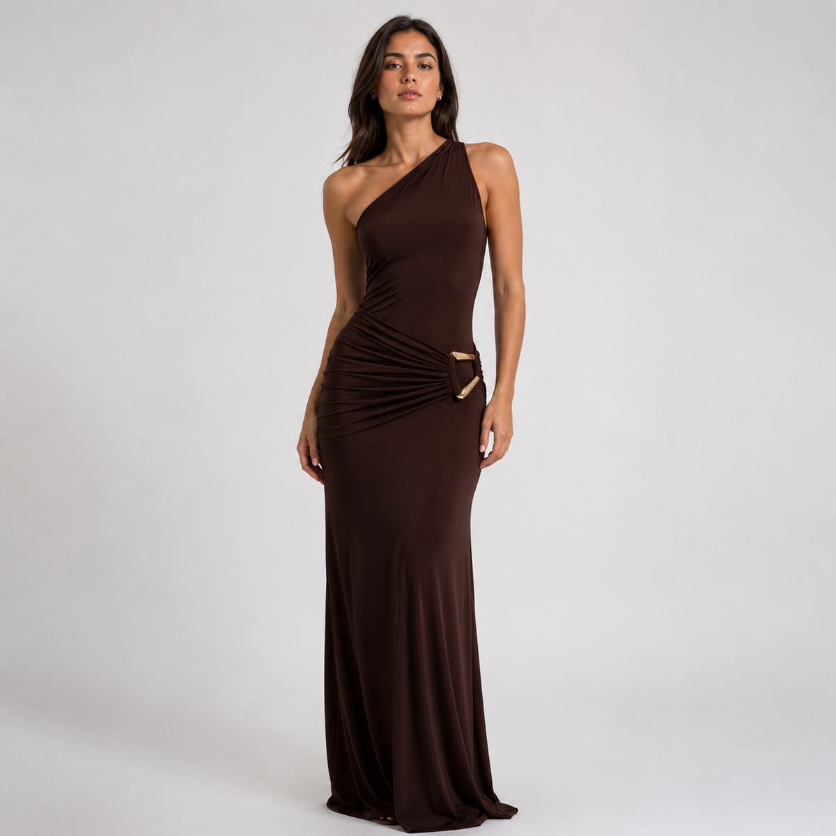 MARISTEL Backless One-Shoulder Maxi Dress