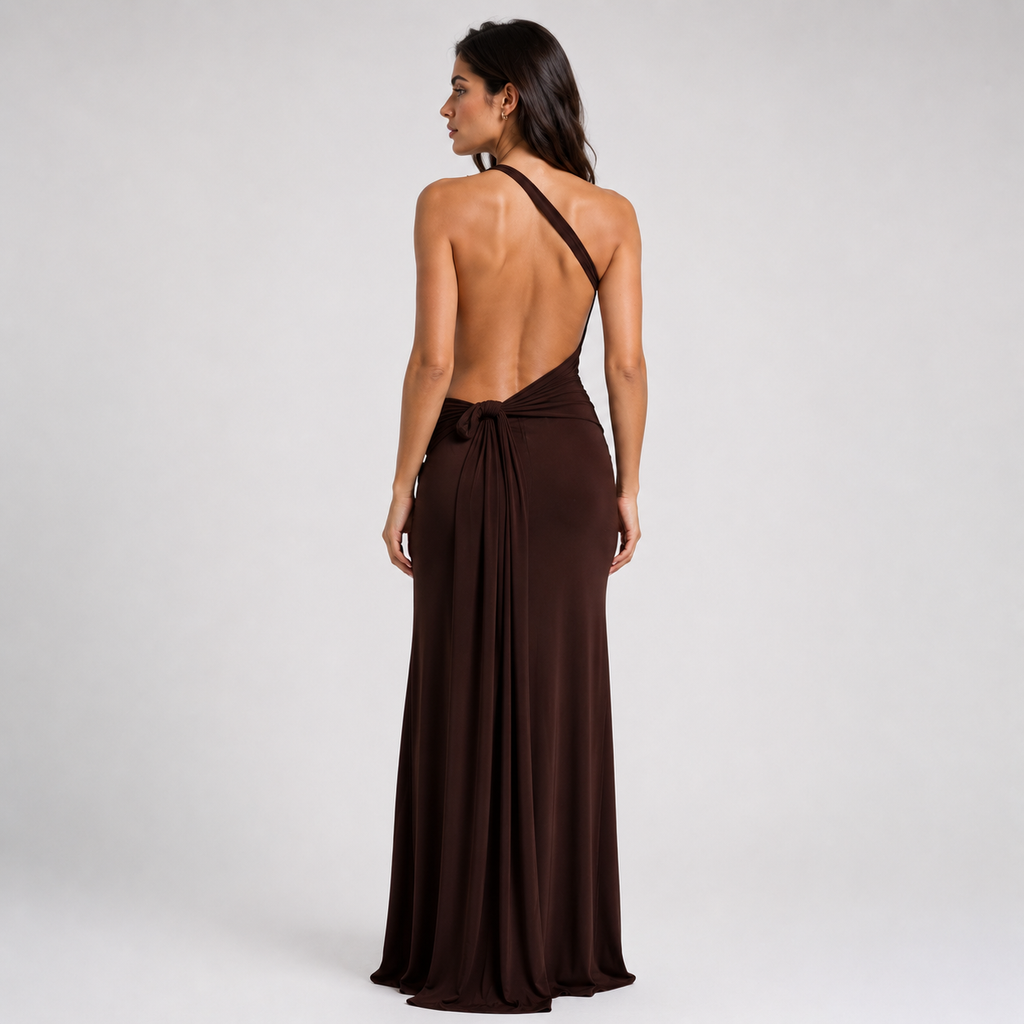 MARISTEL Backless One-Shoulder Maxi Dress