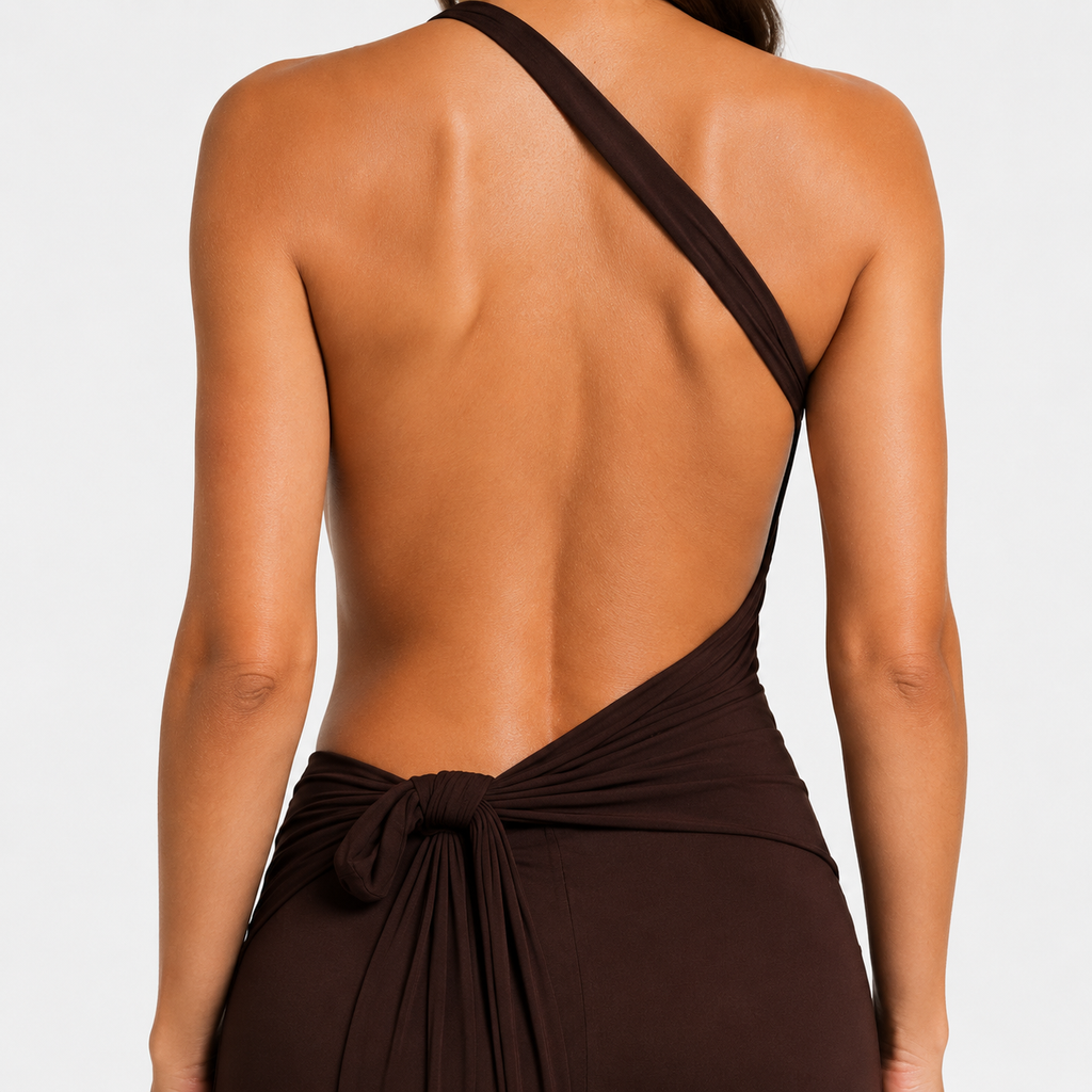 MARISTEL Backless One-Shoulder Maxi Dress