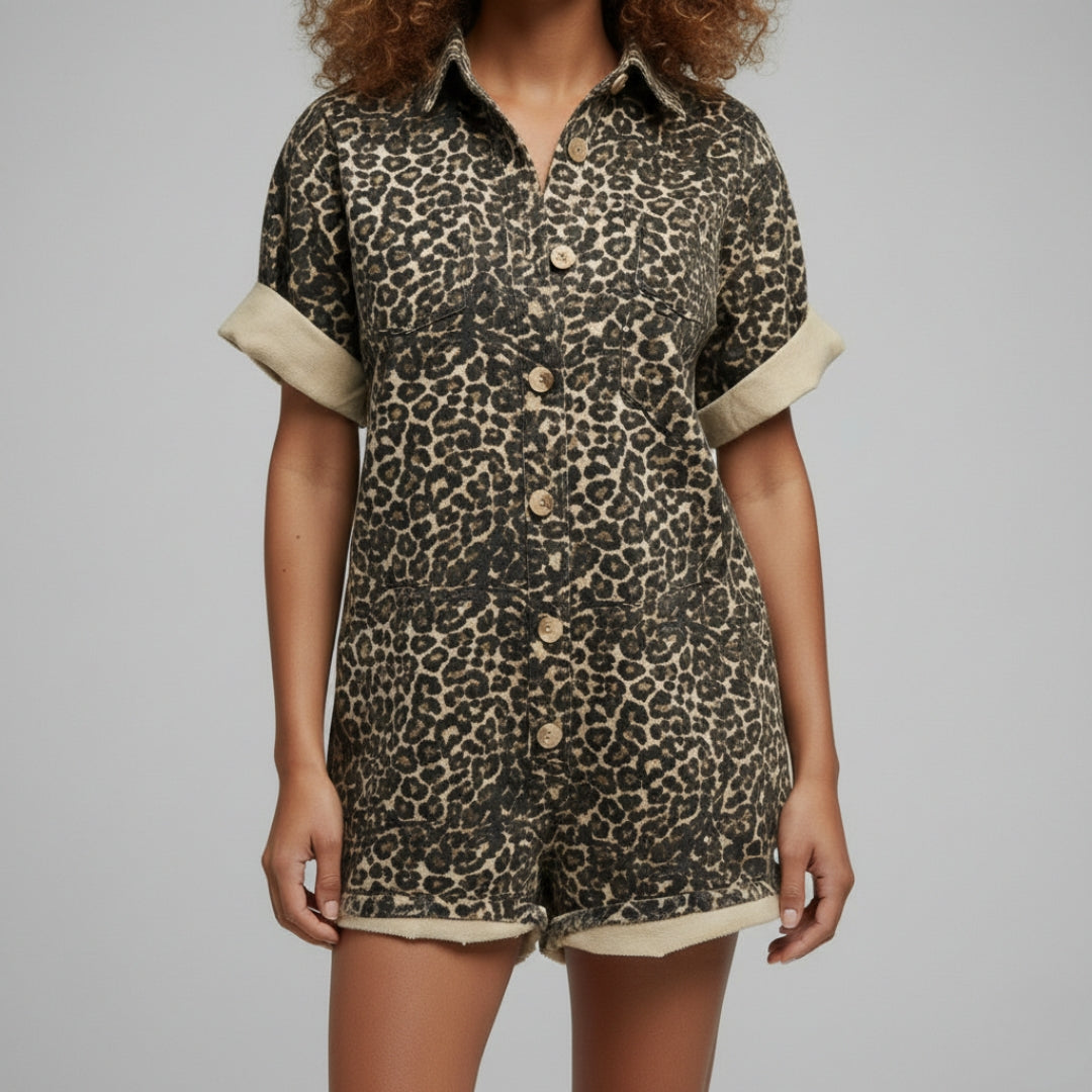 MILA High Waist Slim Romper