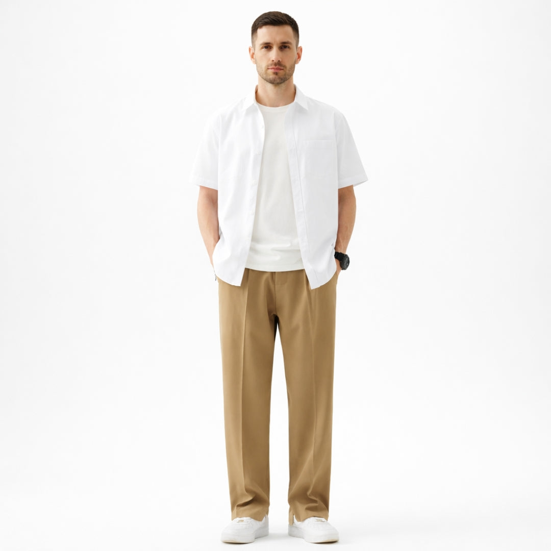 NOA Wide Loose Elastic Waist Pants