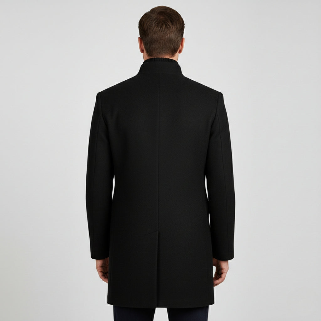 NOA Single Breasted Wool Blend Trench Coat