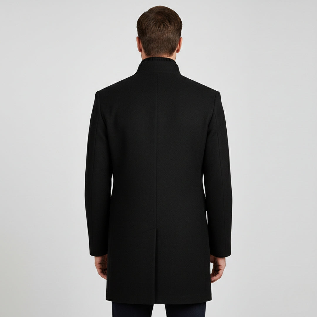 NOA Single Breasted Wool Blend Trench Coat