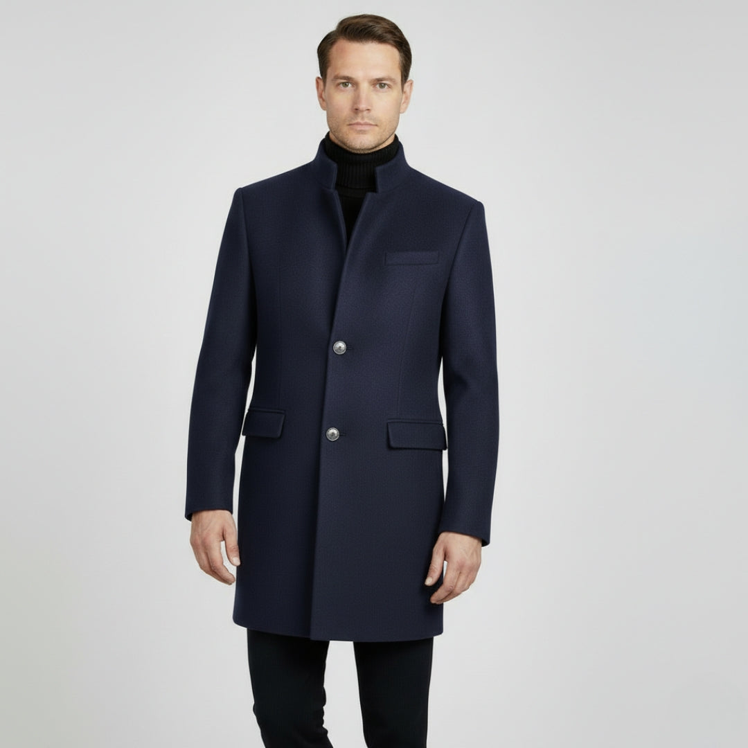 NOA Single Breasted Wool Blend Trench Coat