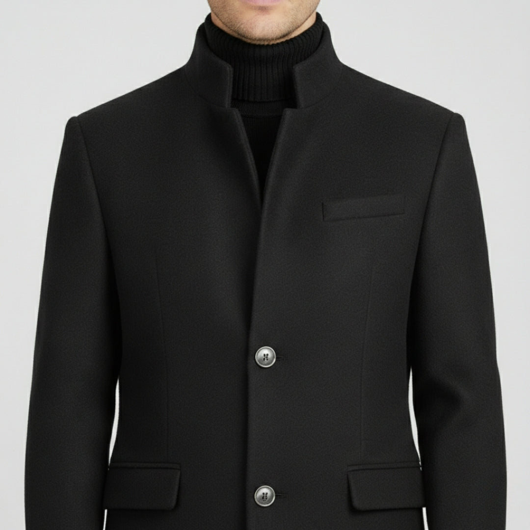 NOA Single Breasted Wool Blend Trench Coat