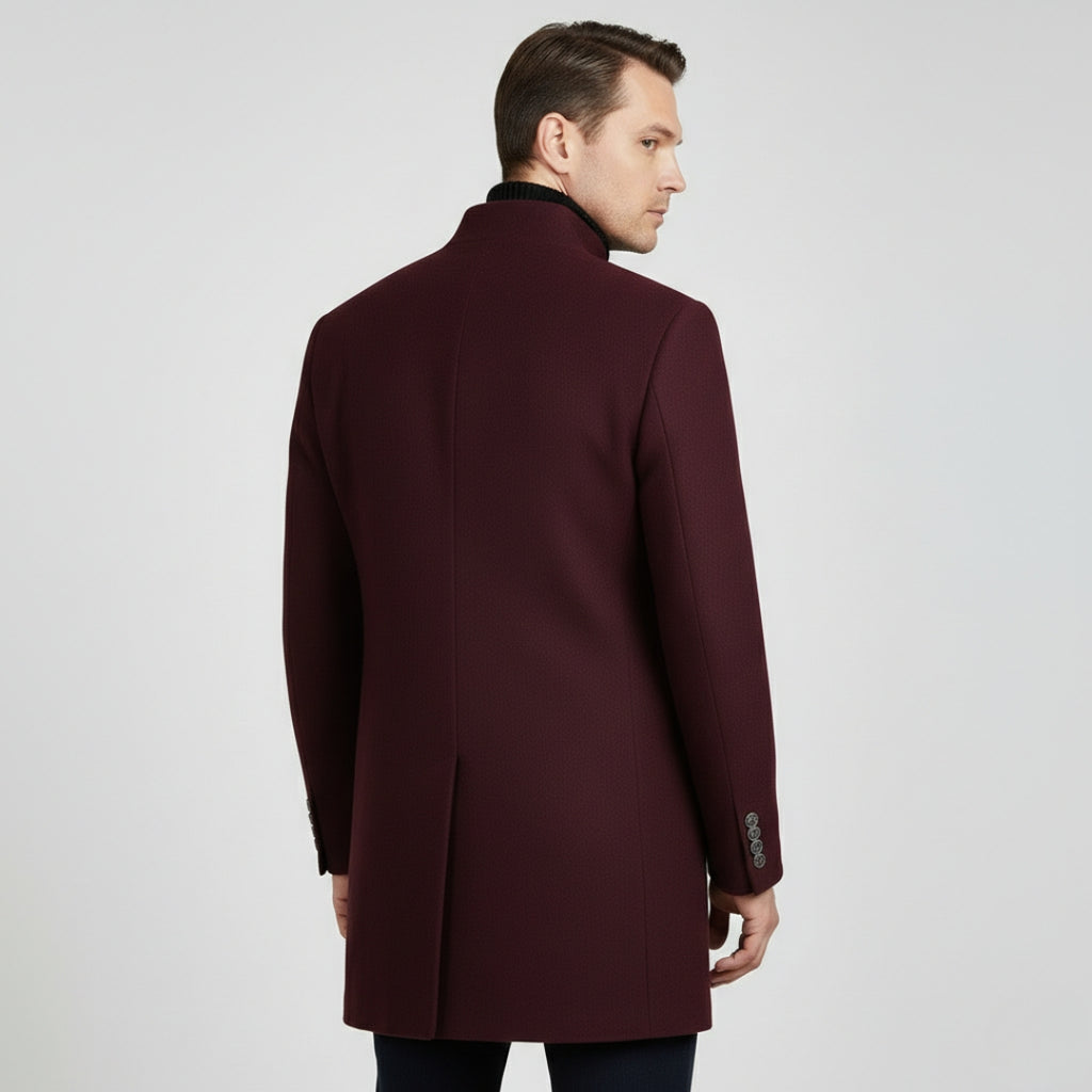 NOA Single Breasted Wool Blend Trench Coat