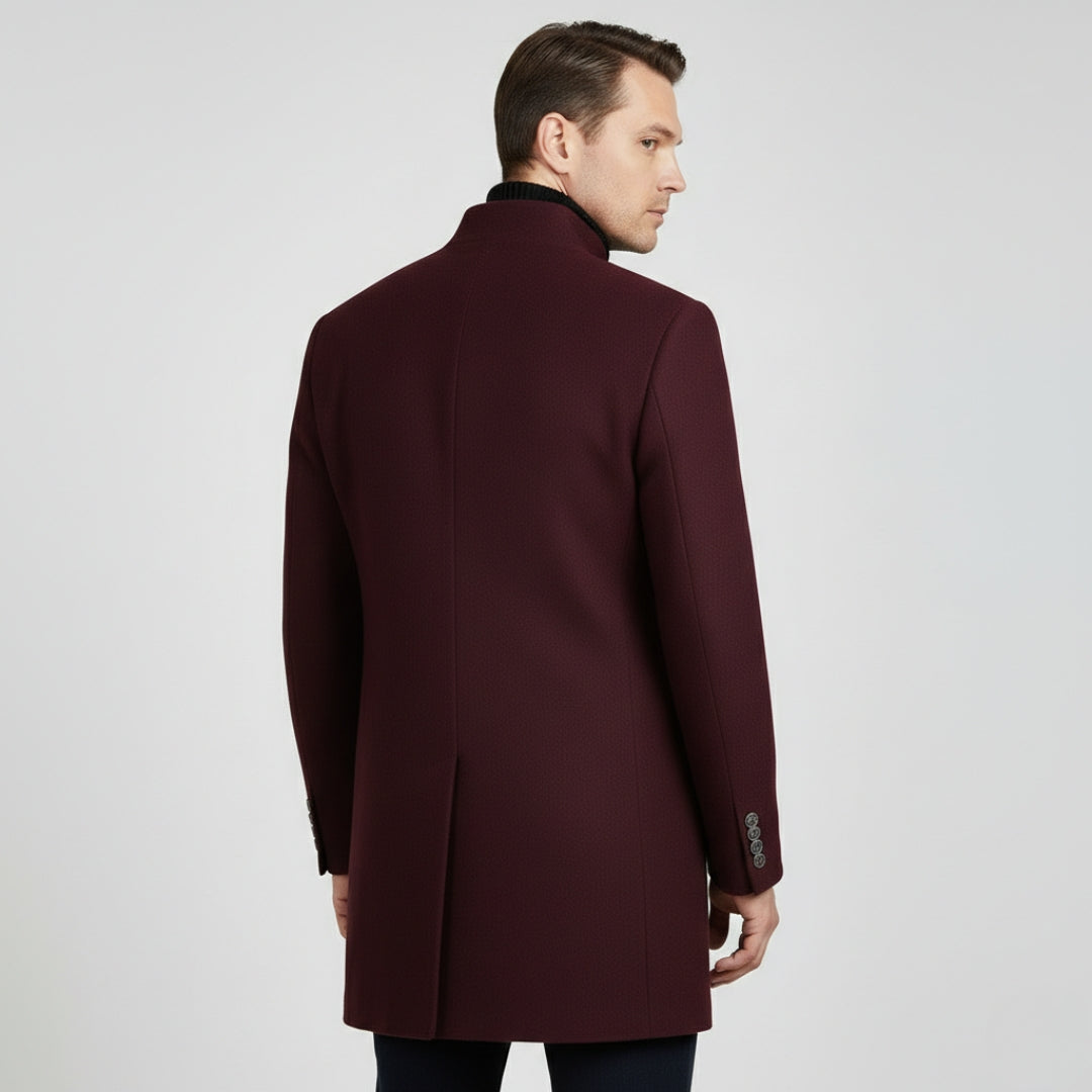NOA Single Breasted Wool Blend Trench Coat
