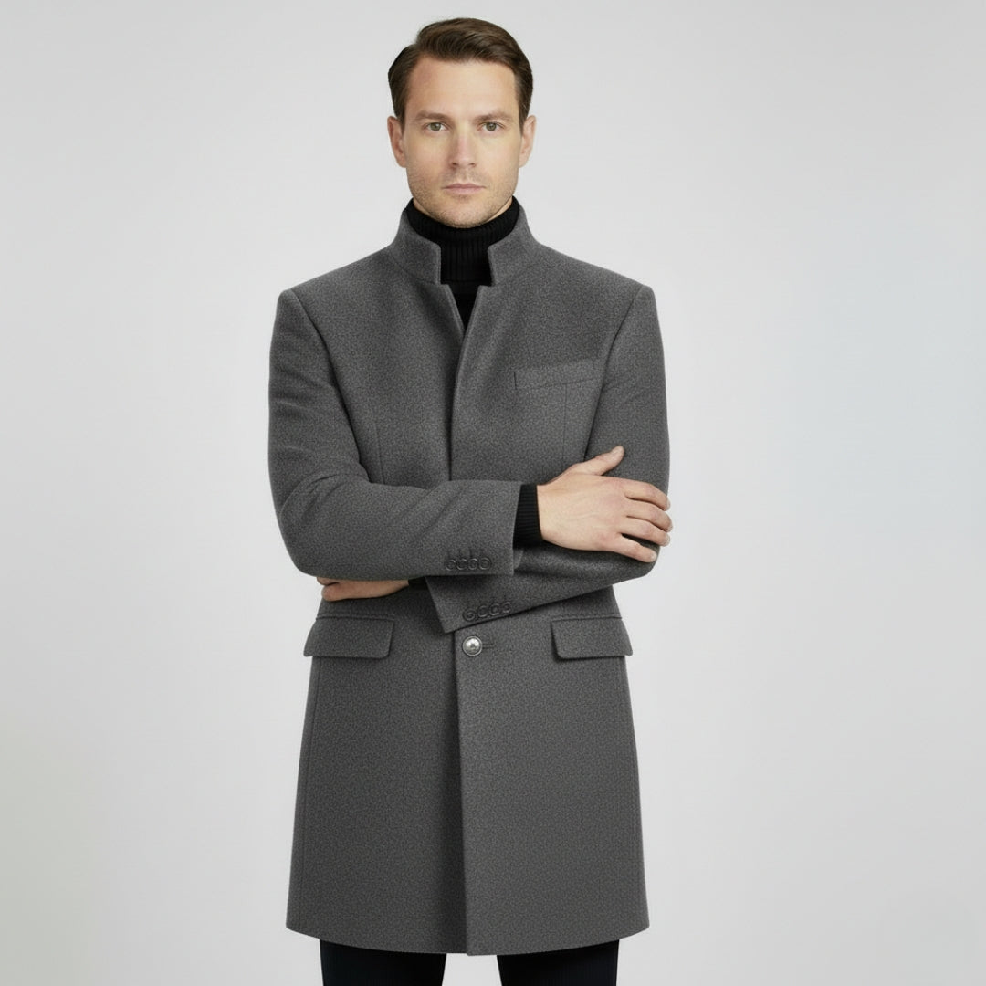 NOA Single Breasted Wool Blend Trench Coat