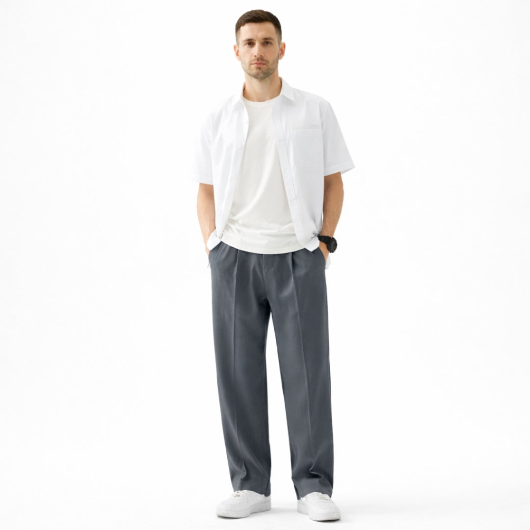 NOA Wide Loose Elastic Waist Pants