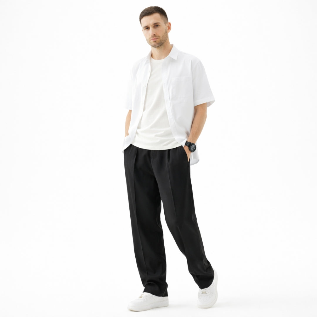 NOA Wide Loose Elastic Waist Pants