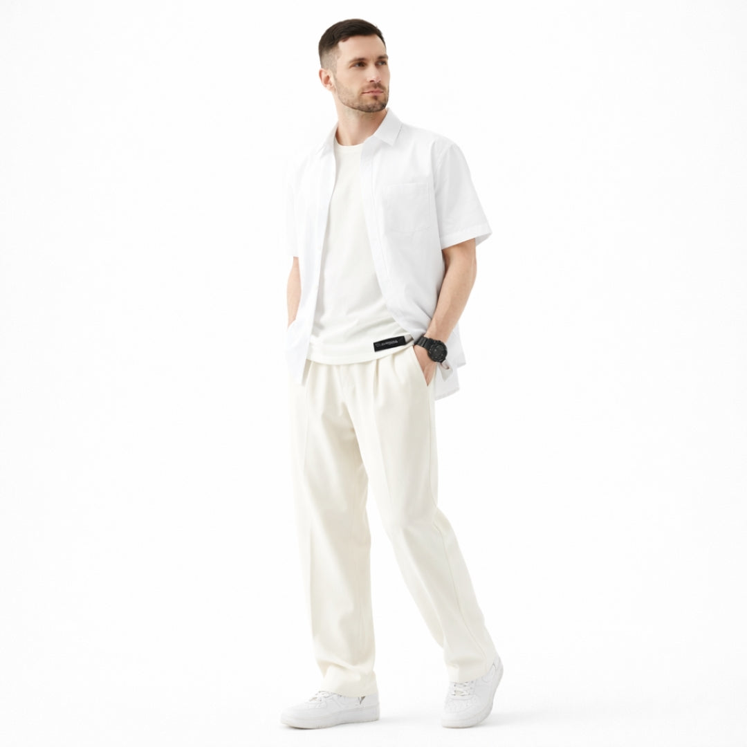 NOA Wide Loose Elastic Waist Pants