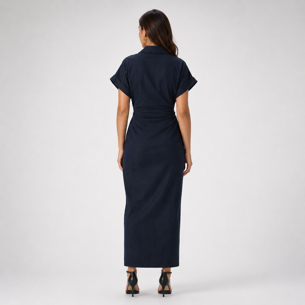 NOCTELLE Fluid V-Neck Maxi Dress