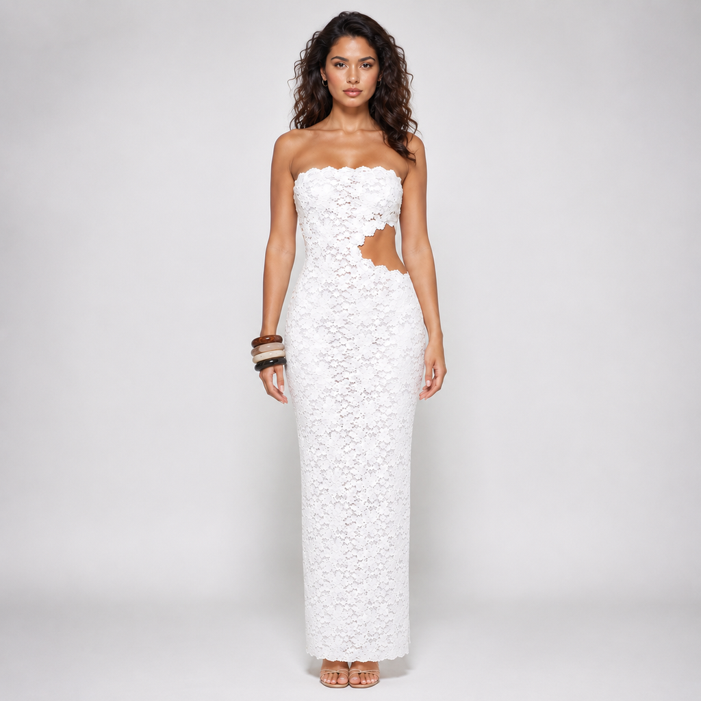 OPHELIA Strapless Backless Maxi Dress