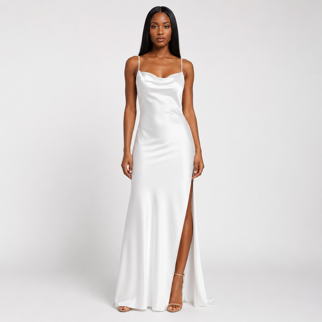PATRICIA Backless Square-Neck Maxi-Dress