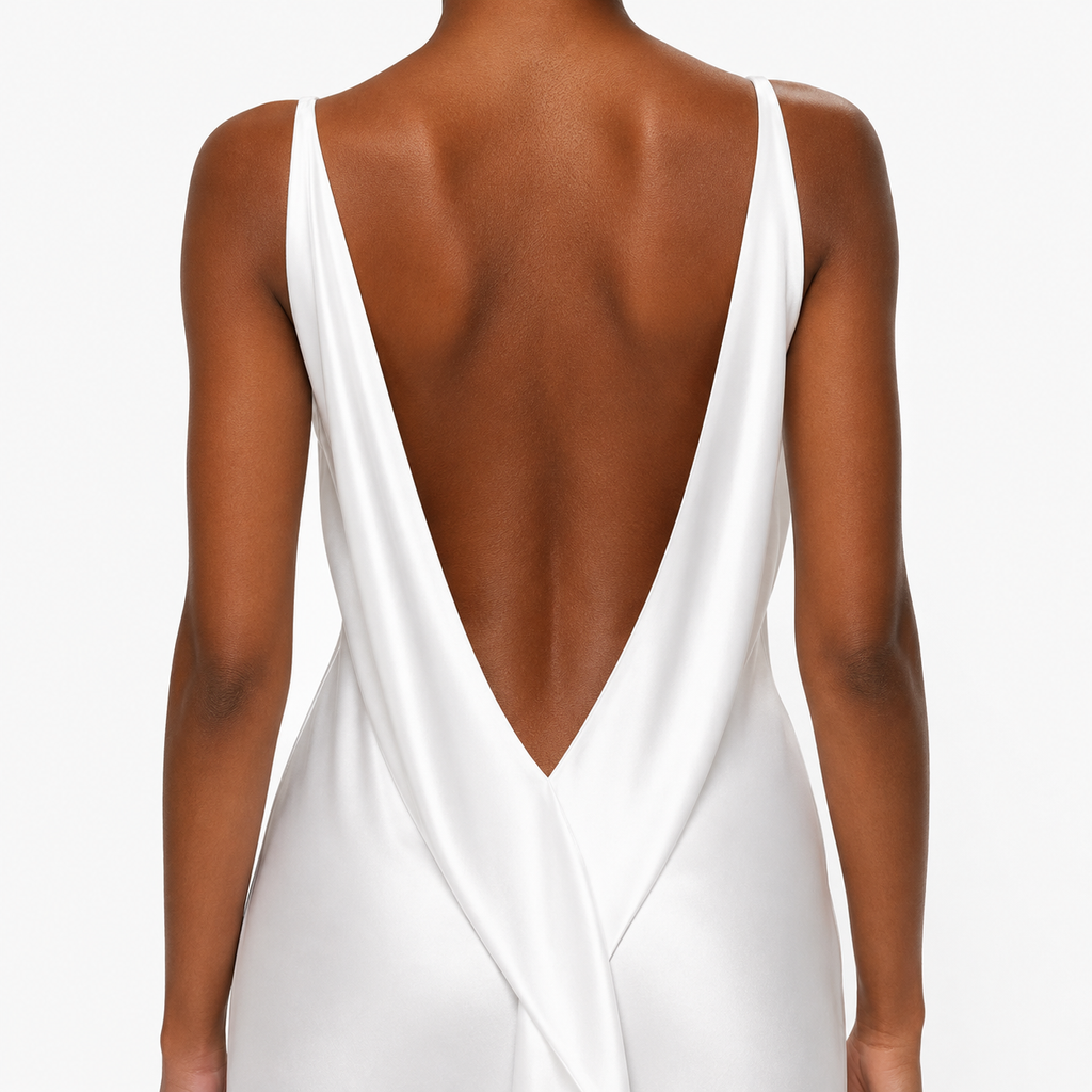 PATRICIA Backless Square-Neck Maxi-Dress