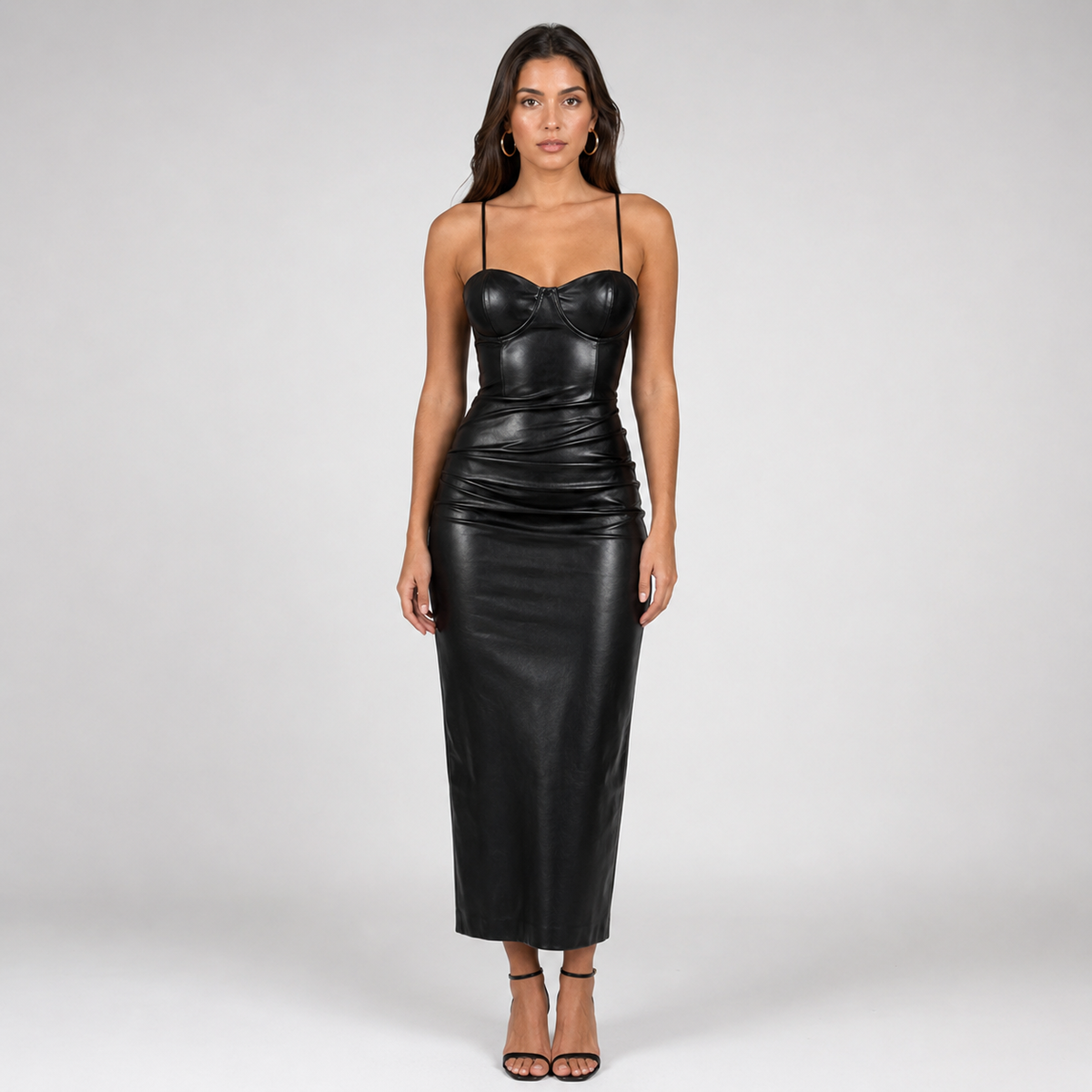 ROMILDA Strapless Bandage Midi Dress
