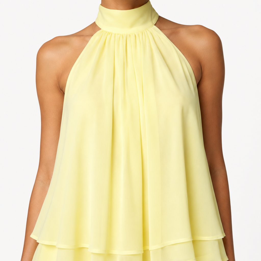 ROMILLY Backless Tie-Front Mini Dress