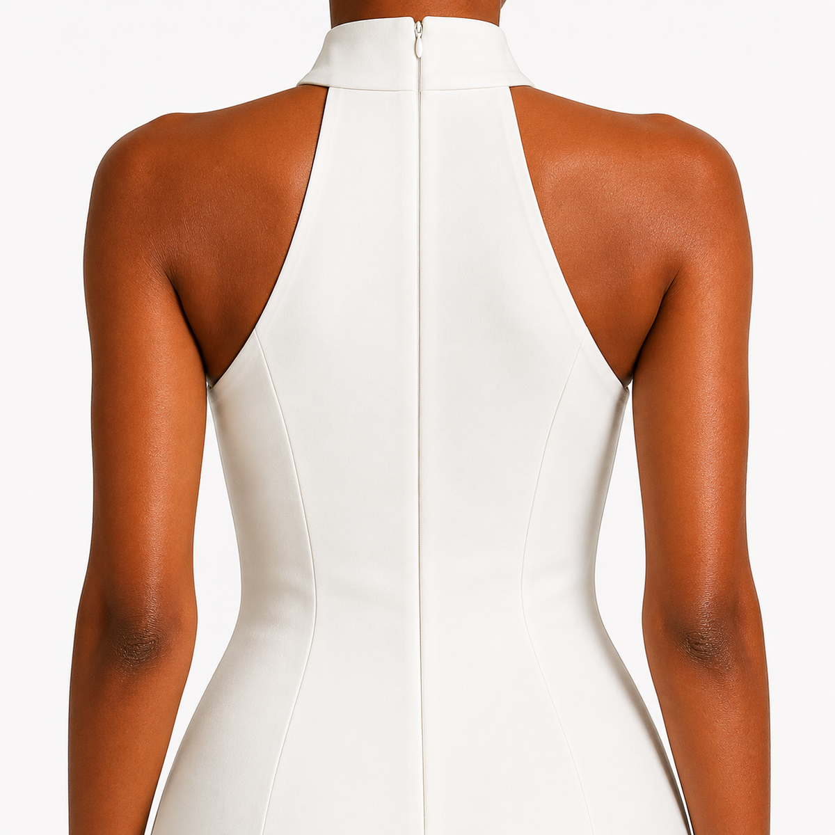 ROSALIND Mock Neck Sheath Knee-Length Dress