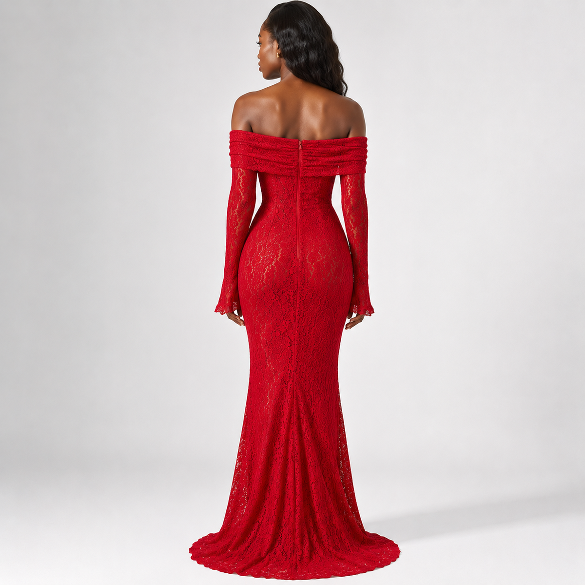 ROSAMUNDE Long Sleeve Midi Dress