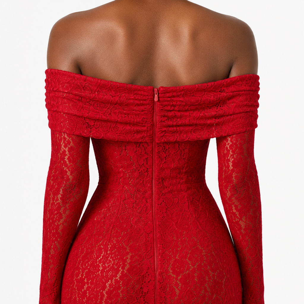 ROSAMUNDE Long Sleeve Midi Dress