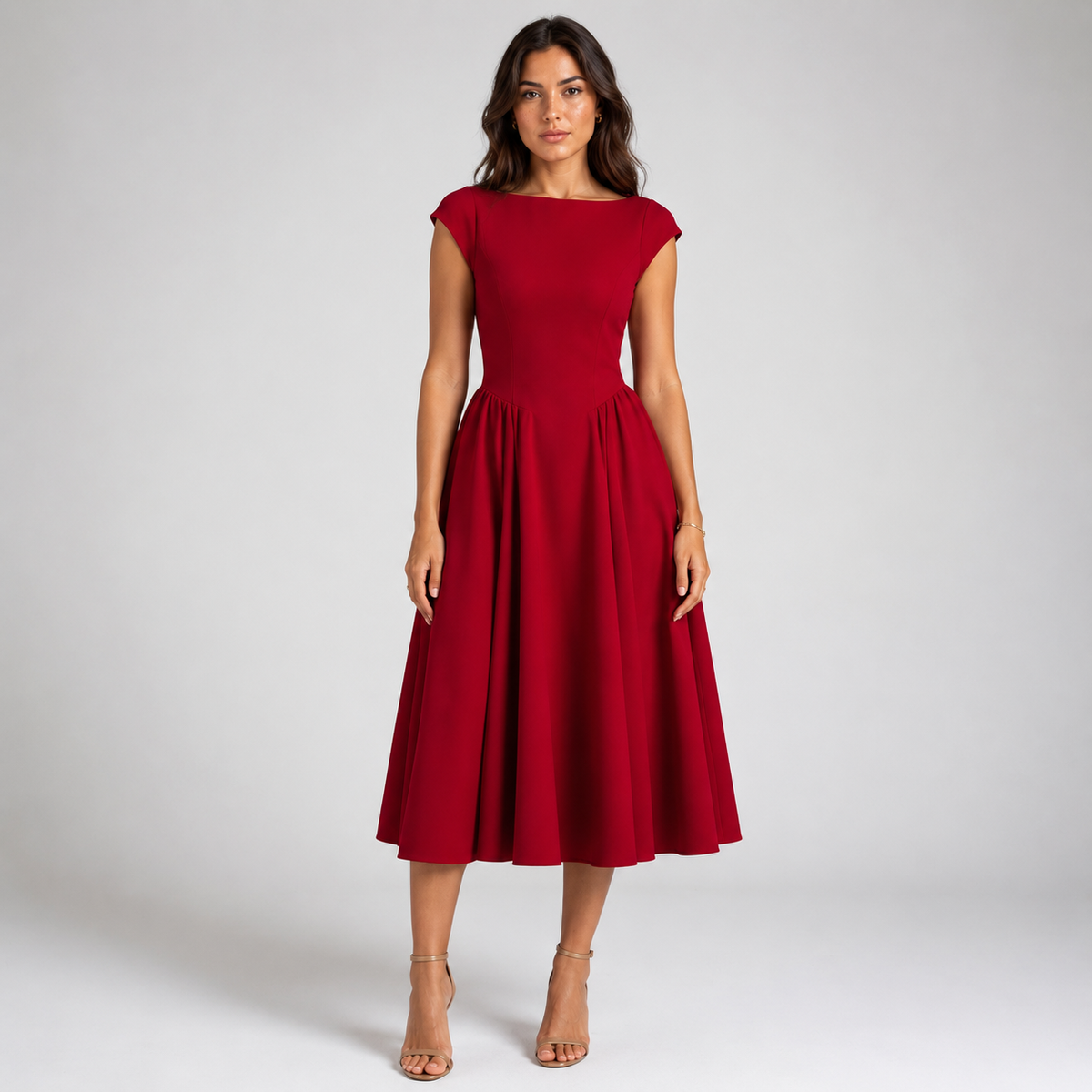 ROSELINDA Cutout A-Line Maxi Dress