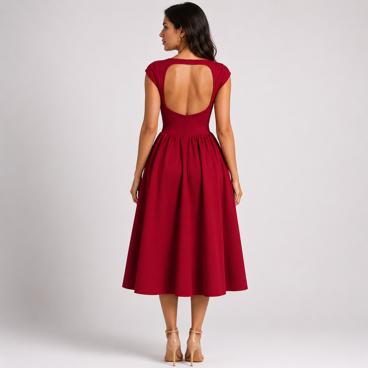 ROSELINDA Cutout A-Line Maxi Dress