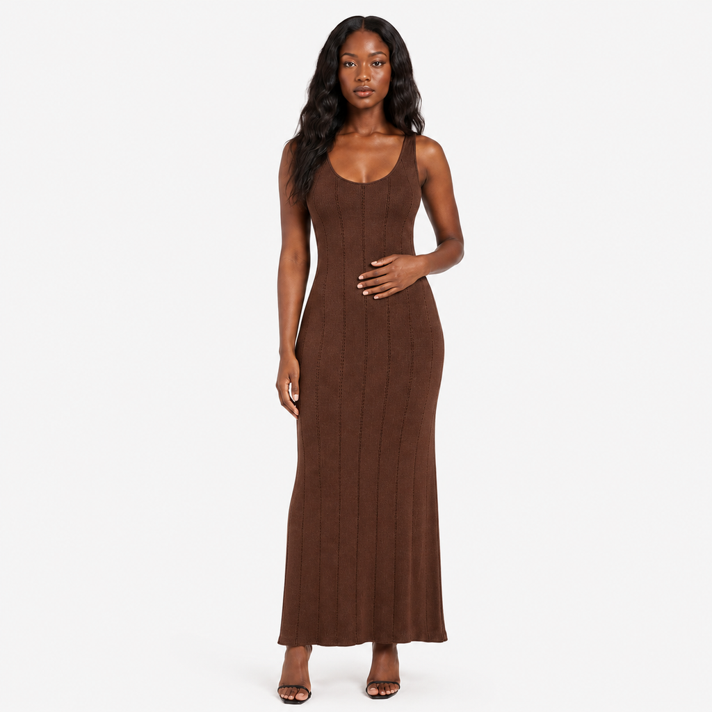 SABINE Backless Smooth Maxi Dress