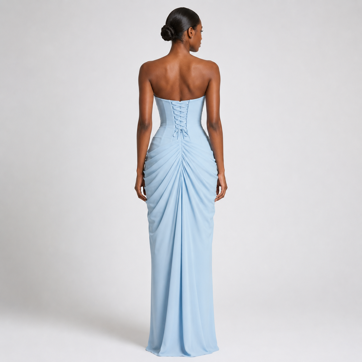 SELENE Slit Satin Maxi Dress