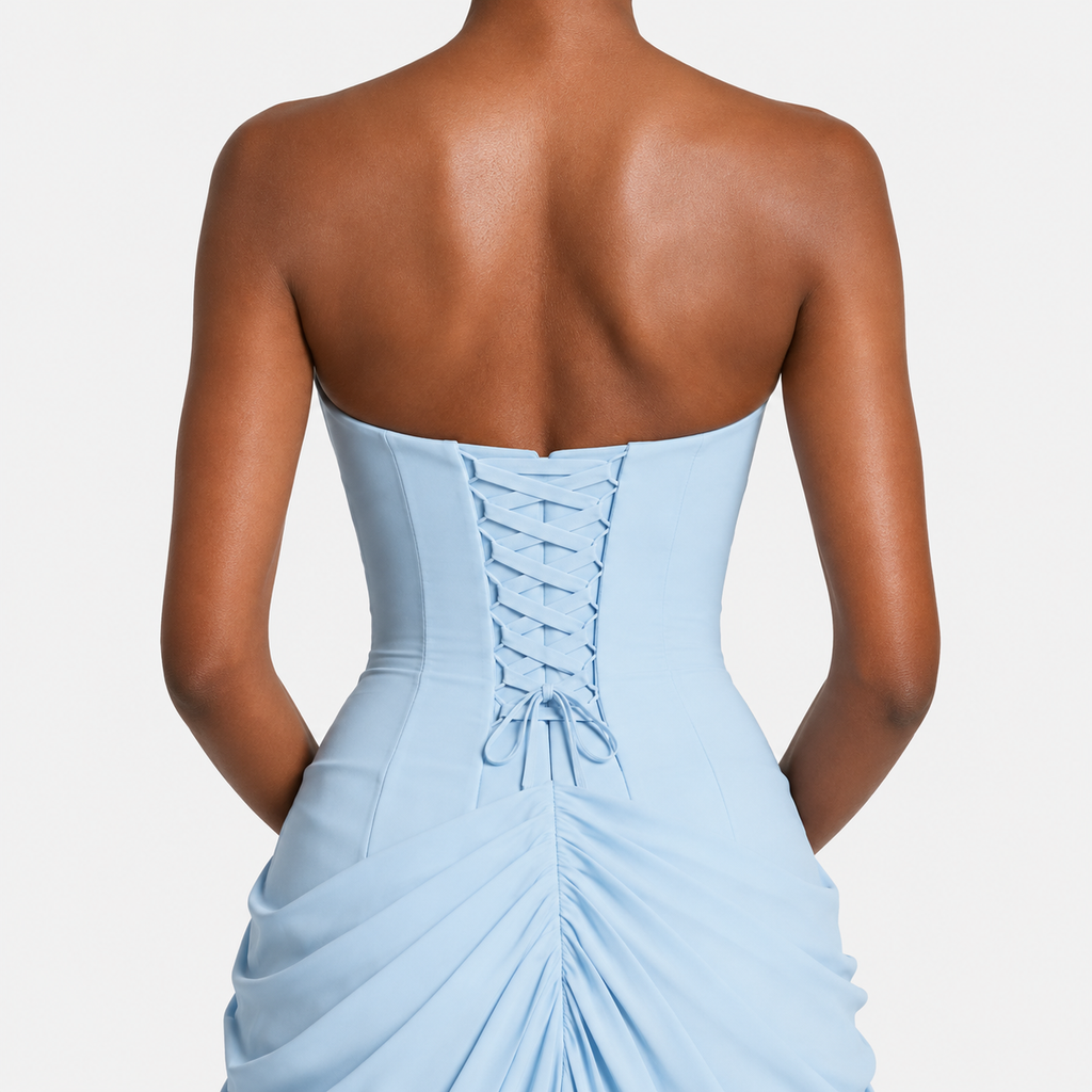 SELENE Slit Satin Maxi Dress