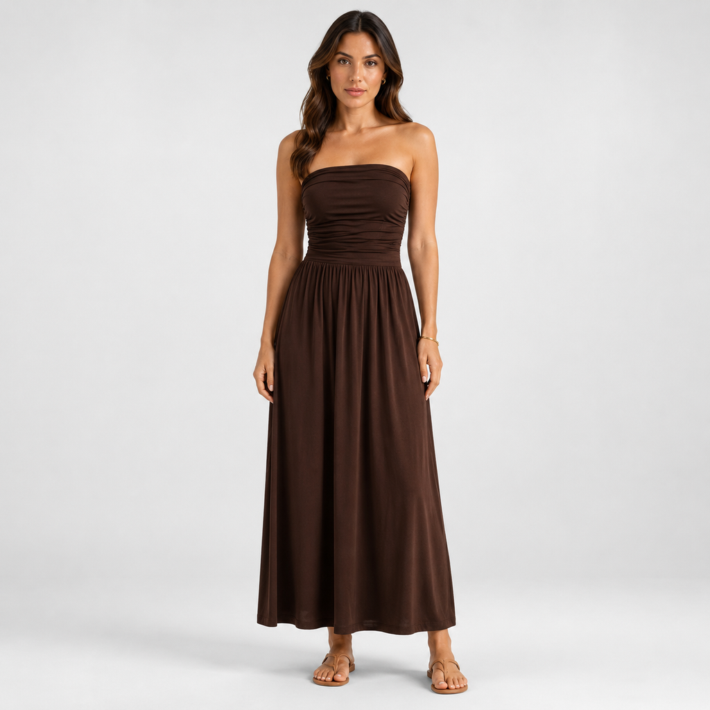 SELENE Strapless Lightweight Maxi Dress