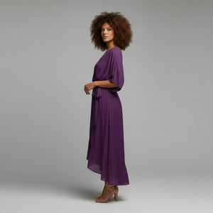 SOPHIE Soft Silk V-Neck Dress