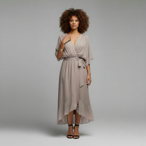 SOPHIE Soft Silk V-Neck Dress