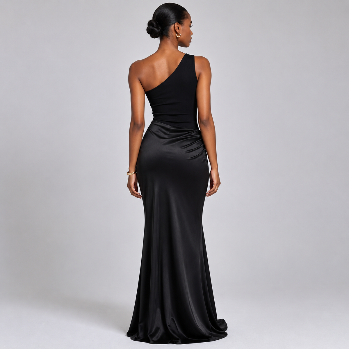 SORAYA Backless Satin Maxi Dress