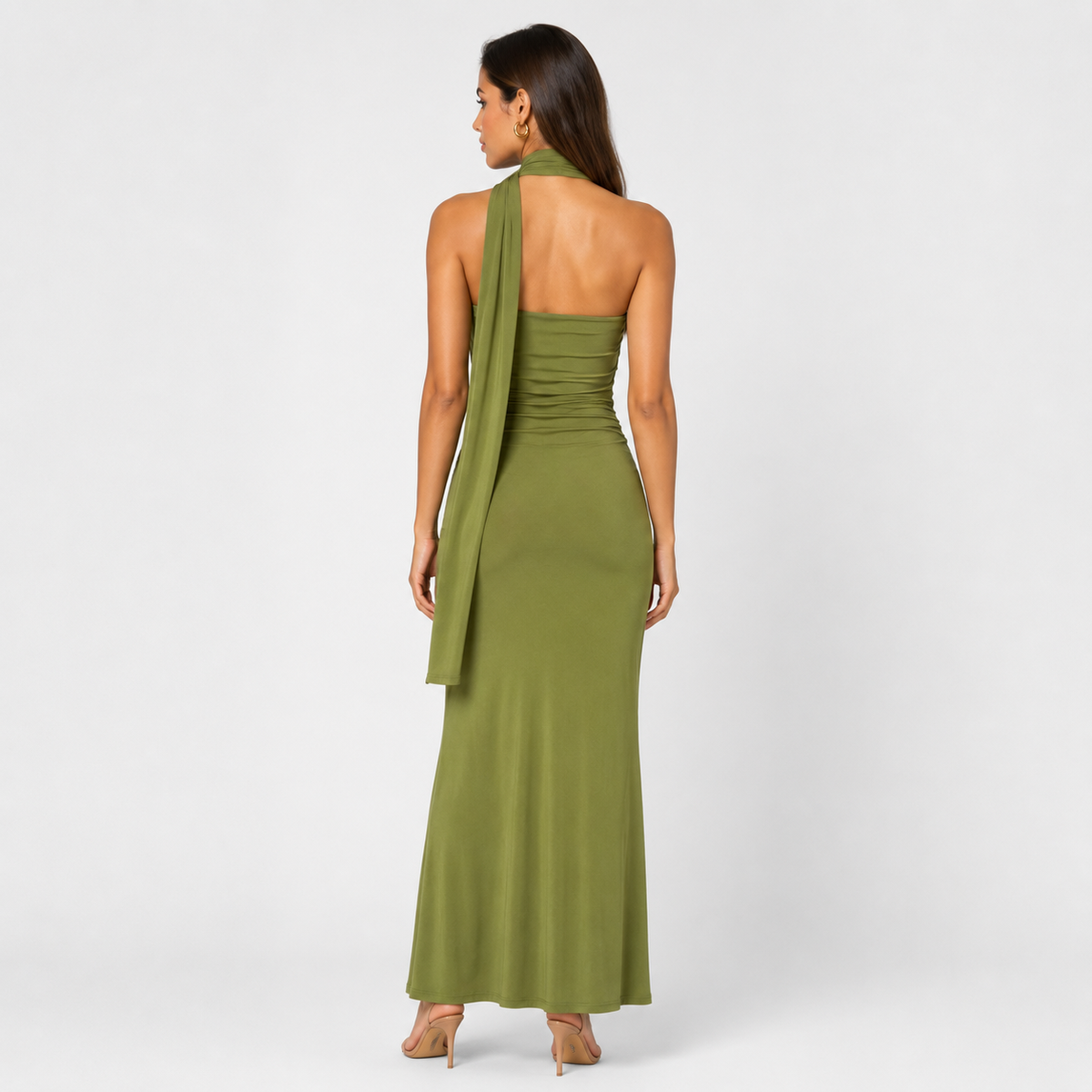 SORELLE One-Shoulder Backless Maxi Dress