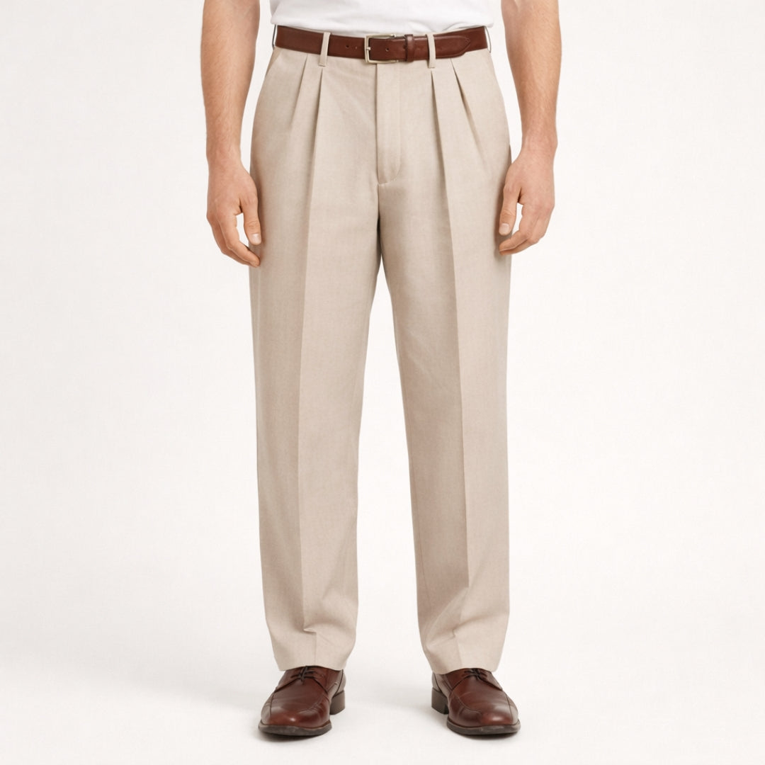 THEO Linen Pleated Pants