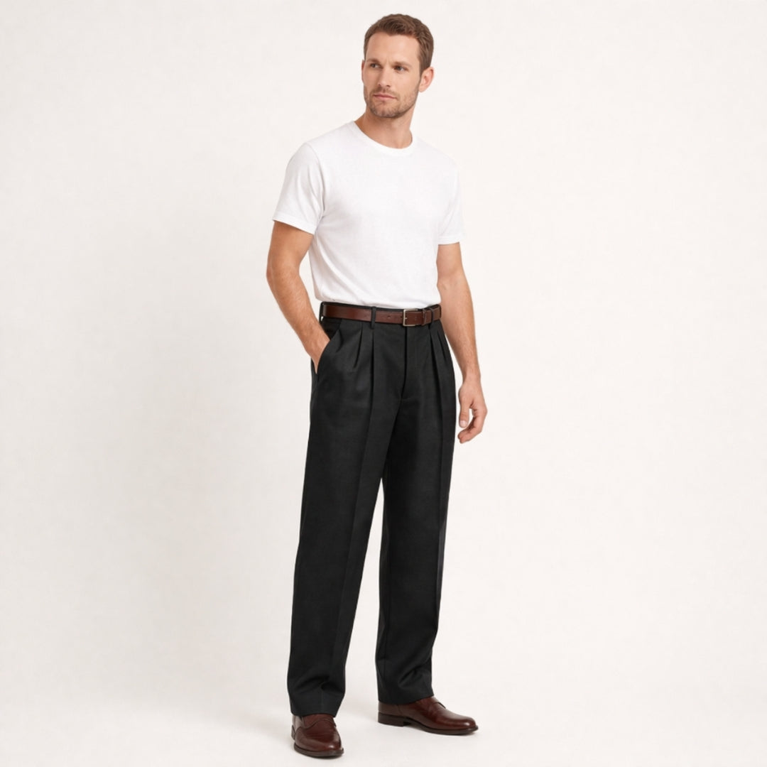 THEO Linen Pleated Pants